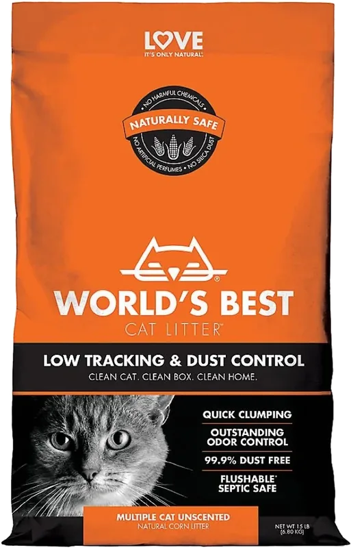 World's Best Cat Litter Low Tracking & Dust Control